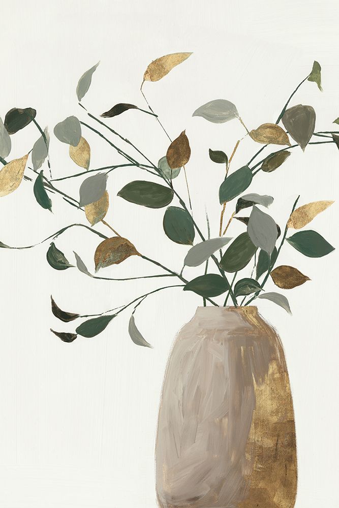 Golden Green Leaves art print by Jacob Q for $57.95 CAD