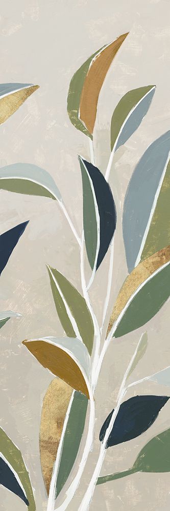 Golden Mosaic Leaves II art print by Jacob Q for $57.95 CAD