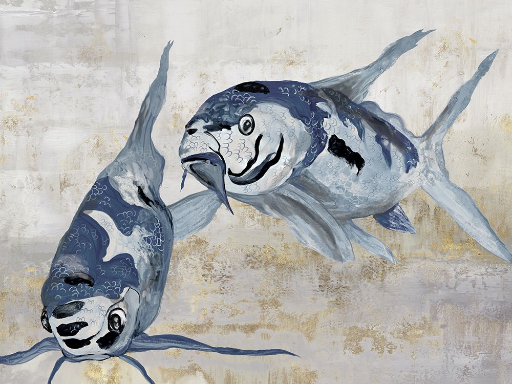 Blue Koi Harmony art print by Jacob Q for $57.95 CAD