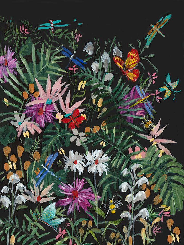 Midnight Wildflowers art print by Jacob Q for $57.95 CAD