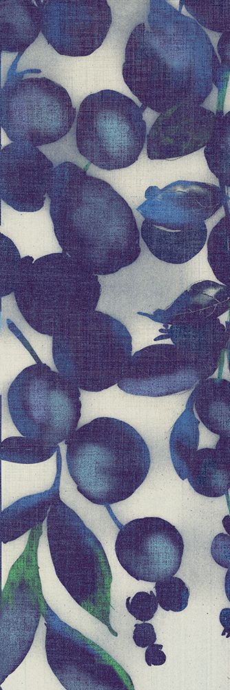 Indigo Floral Cascade I art print by Jacob Q for $57.95 CAD