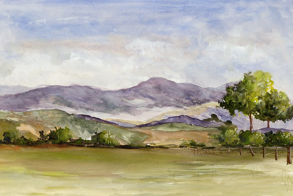 Golden Purple Landscape art print by Jacob Q for $57.95 CAD
