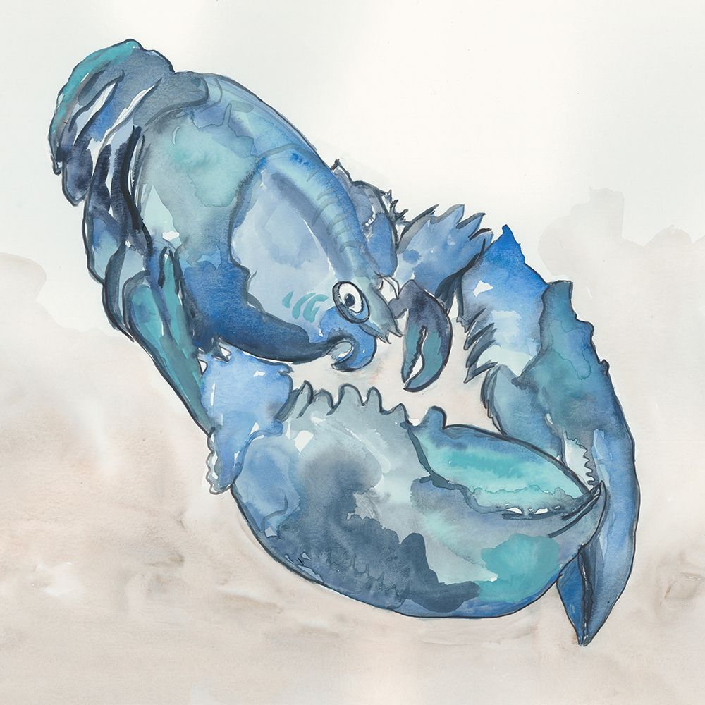Blue Lobester II art print by Jacob Q for $57.95 CAD