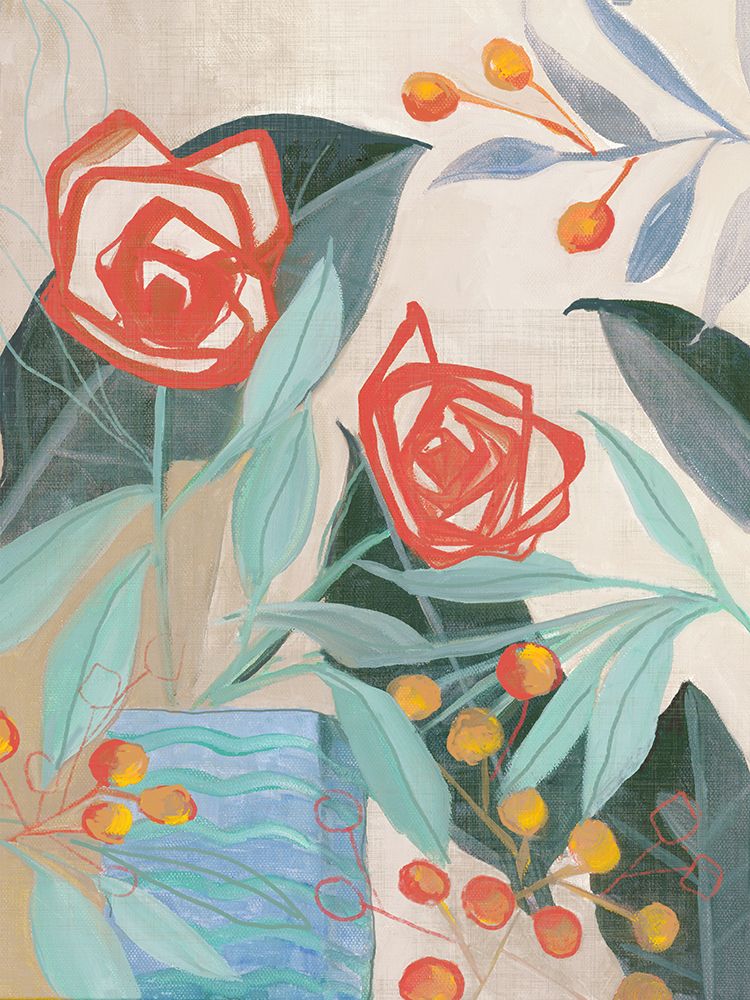Bohemian Florals I art print by Jacob Q for $57.95 CAD