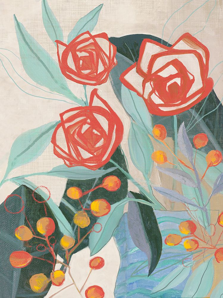 Bohemian Florals II art print by Jacob Q for $57.95 CAD