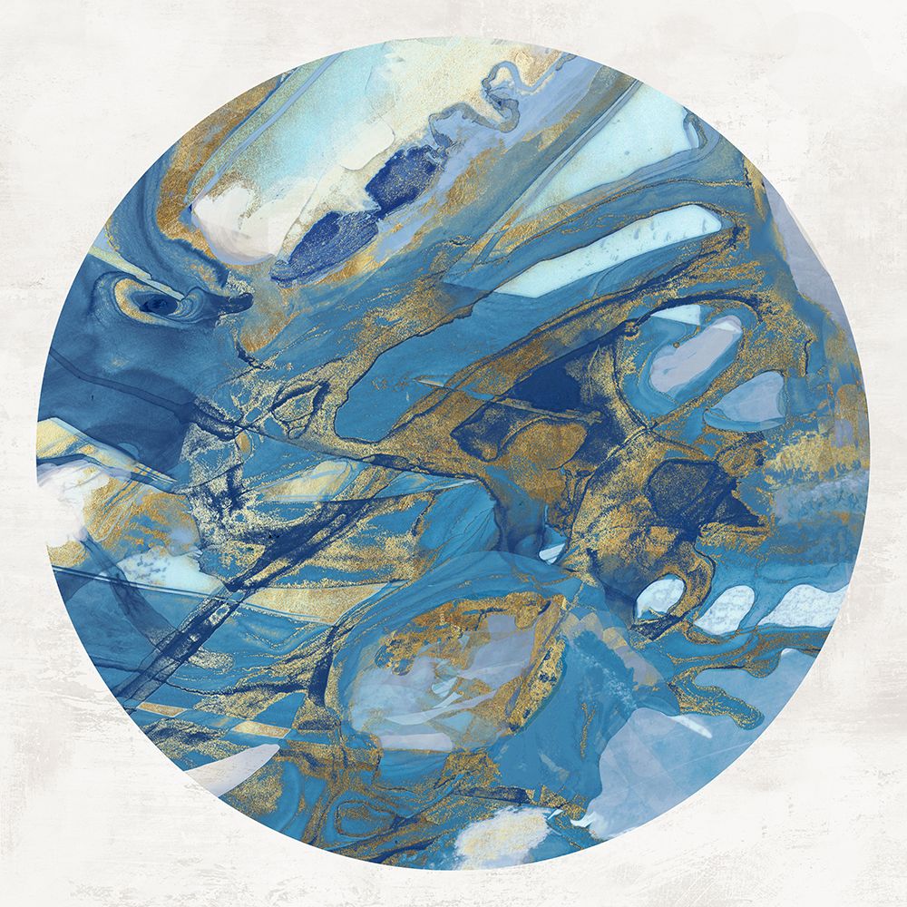 Blue Abstract Circle I art print by Jacob Q for $57.95 CAD