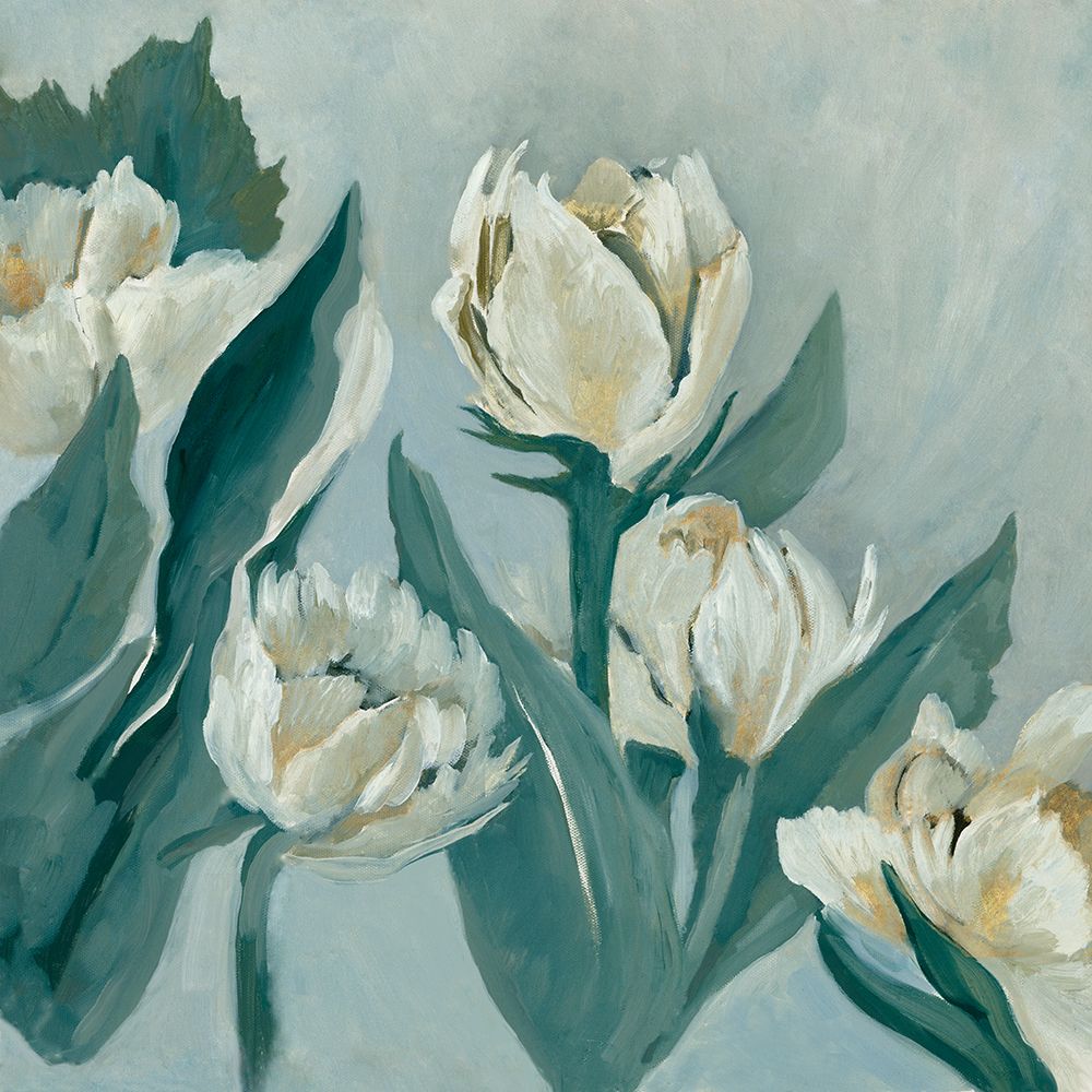 Golden White Floral art print by Jacob Q for $57.95 CAD