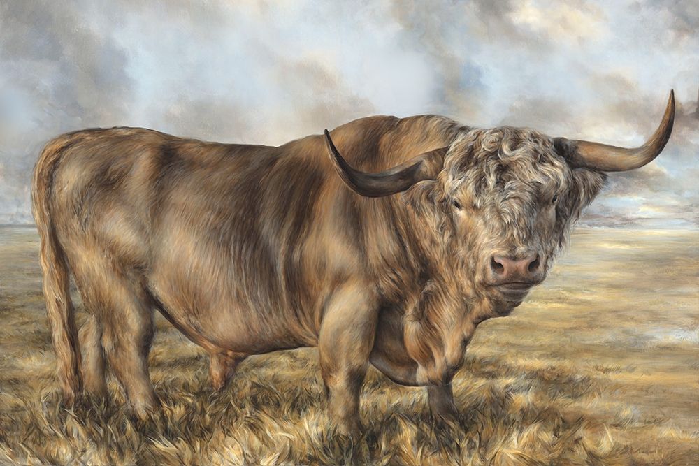 Highland Brown Bull art print by Dina Perejogina for $57.95 CAD