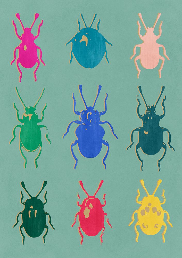 Rainbow Beetle art print by Sarah Leonard for $57.95 CAD