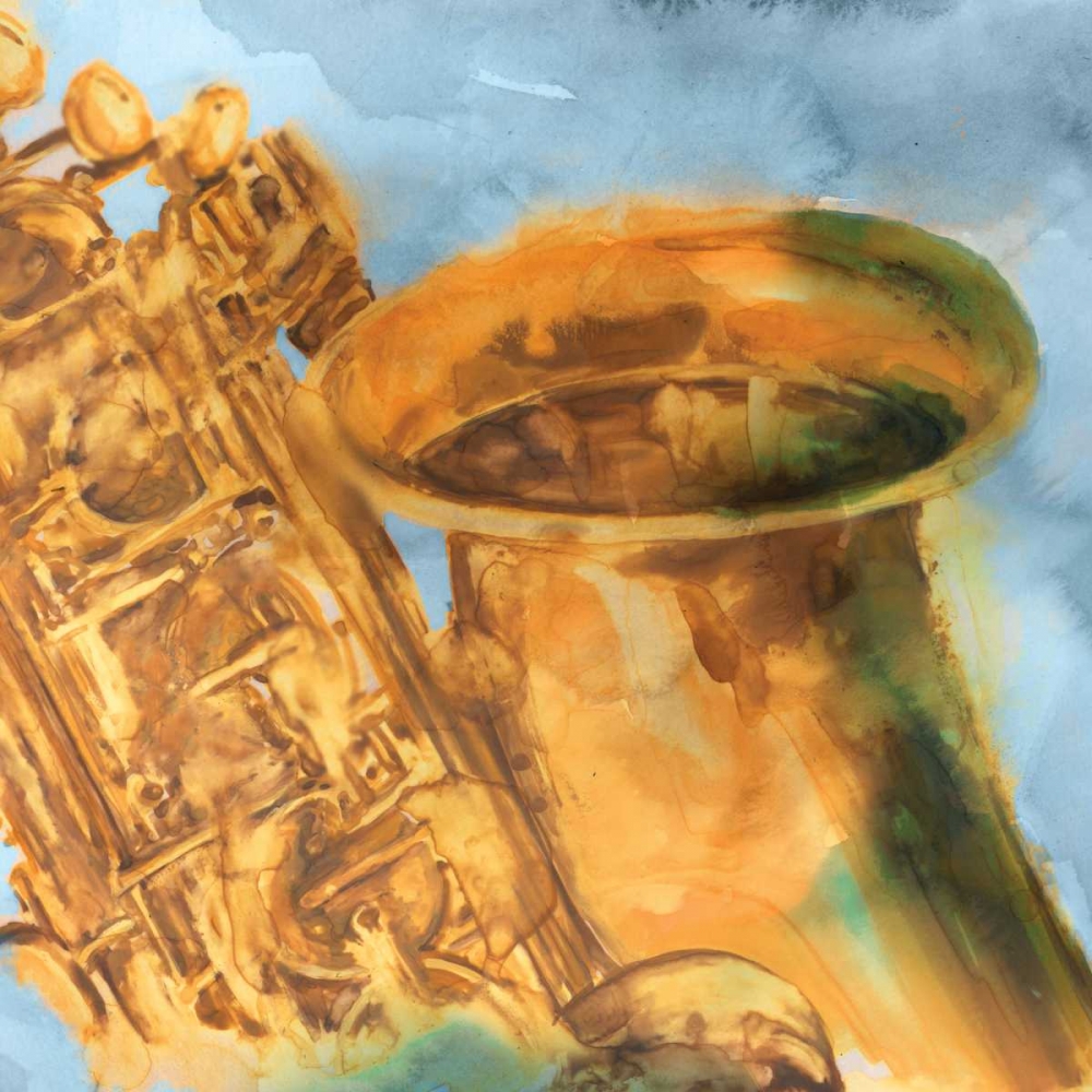 Musical Sax art print by Eva Watts for $57.95 CAD