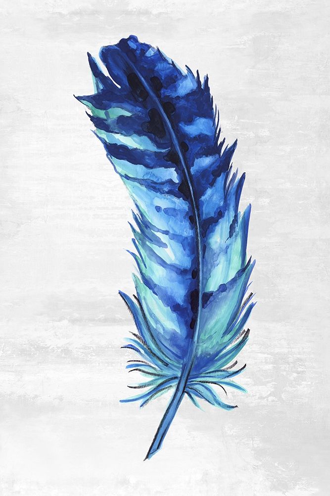 Indigo Feather I art print by Eva Watts for $57.95 CAD