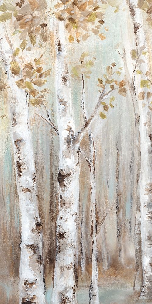Sunset Birch Forest I art print by Eva Watts for $57.95 CAD