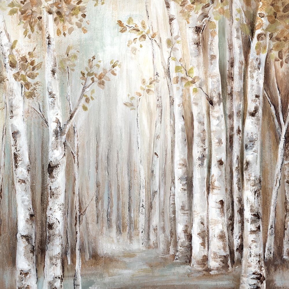 Sunset Birch Forest III art print by Eva Watts for $57.95 CAD