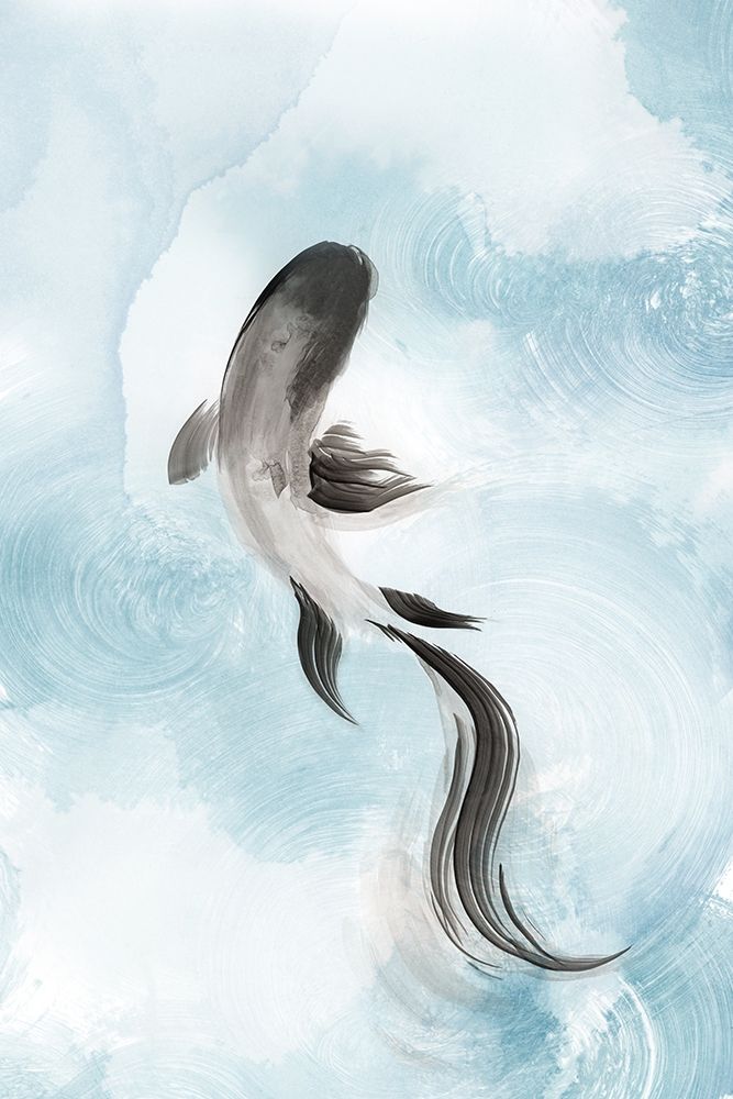 Swimming Carp I art print by Eva Watts for $57.95 CAD