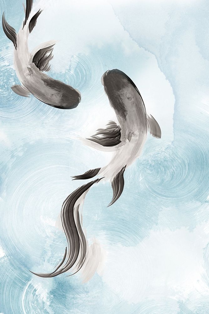 Swimming Carp II art print by Eva Watts for $57.95 CAD