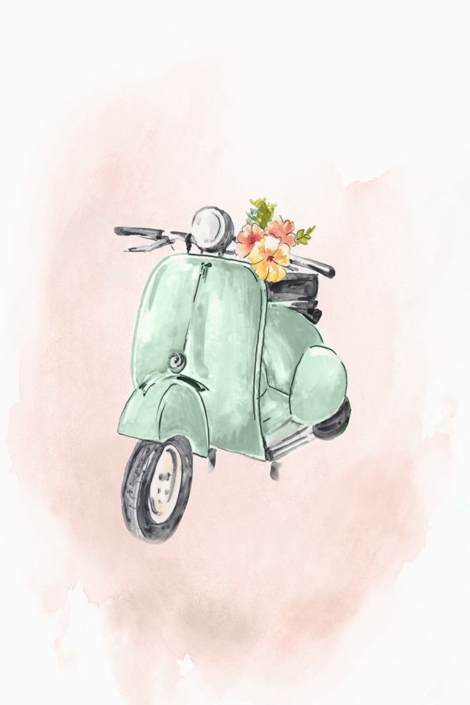 Green Bike art print by Eva Watts for $57.95 CAD