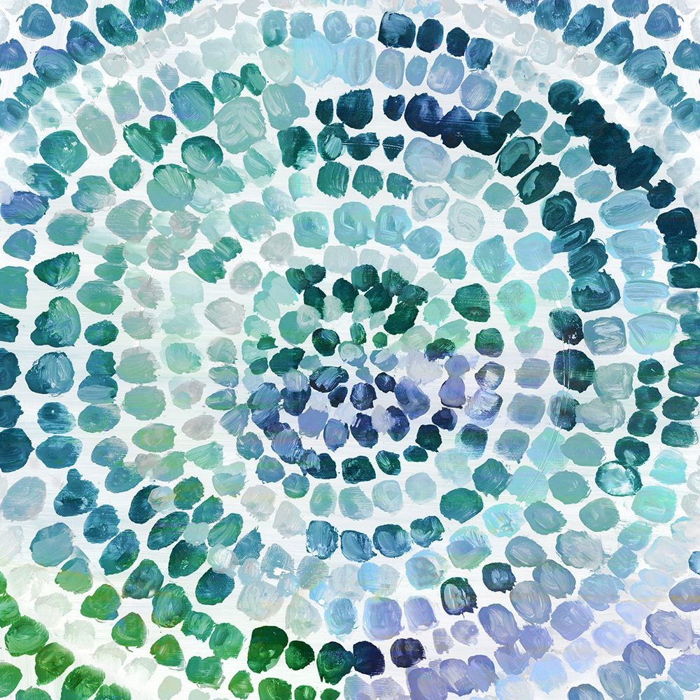 Single Teal Medallion art print by Eva Watts for $57.95 CAD