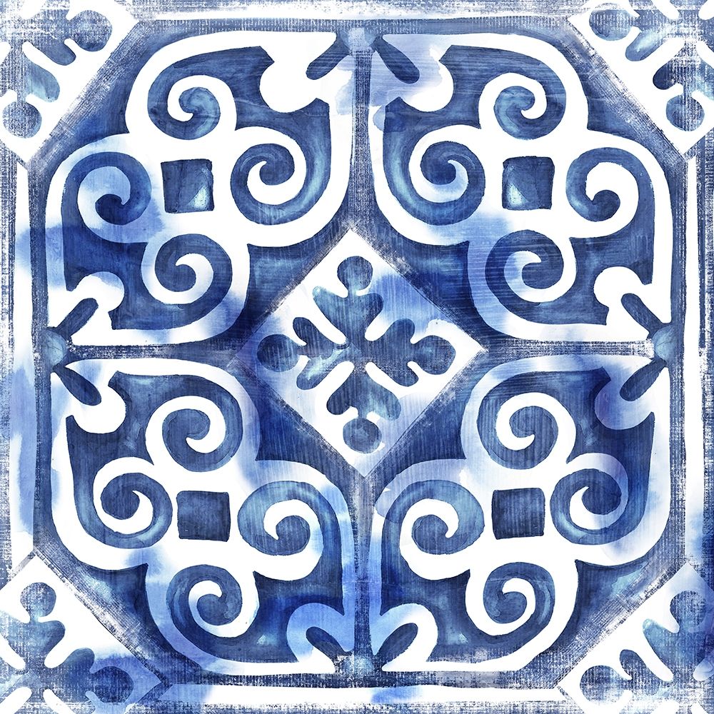 Blue Mosaic Tile II art print by Eva Watts for $57.95 CAD