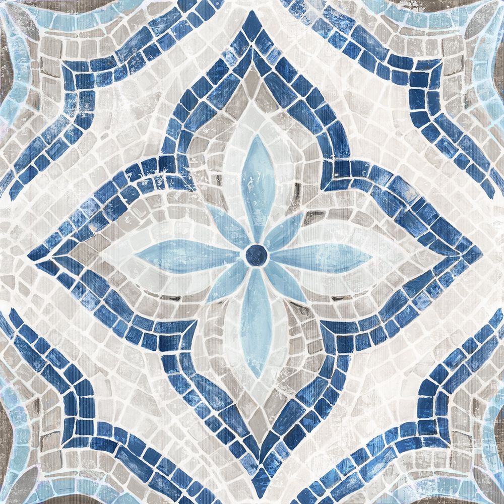 Blue Single  Morrocan Tile art print by Eva Watts for $57.95 CAD