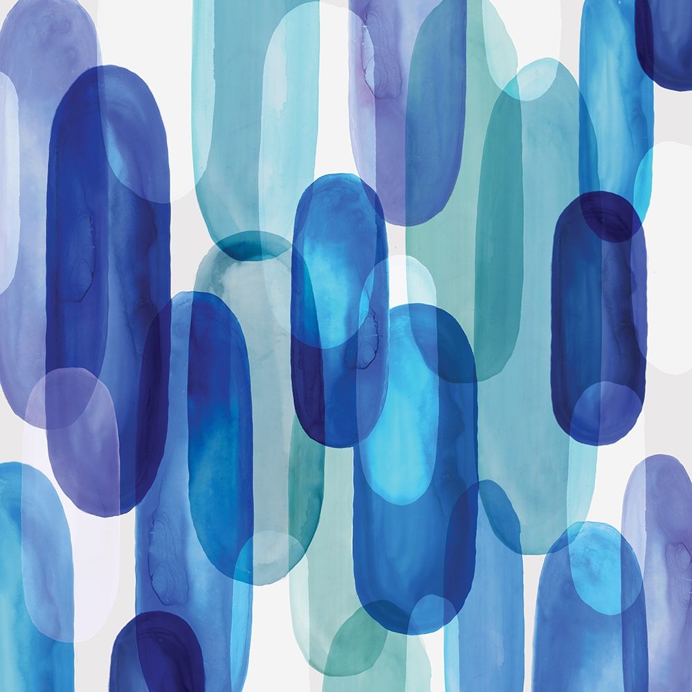 Groovy Blue I art print by Eva Watts for $57.95 CAD
