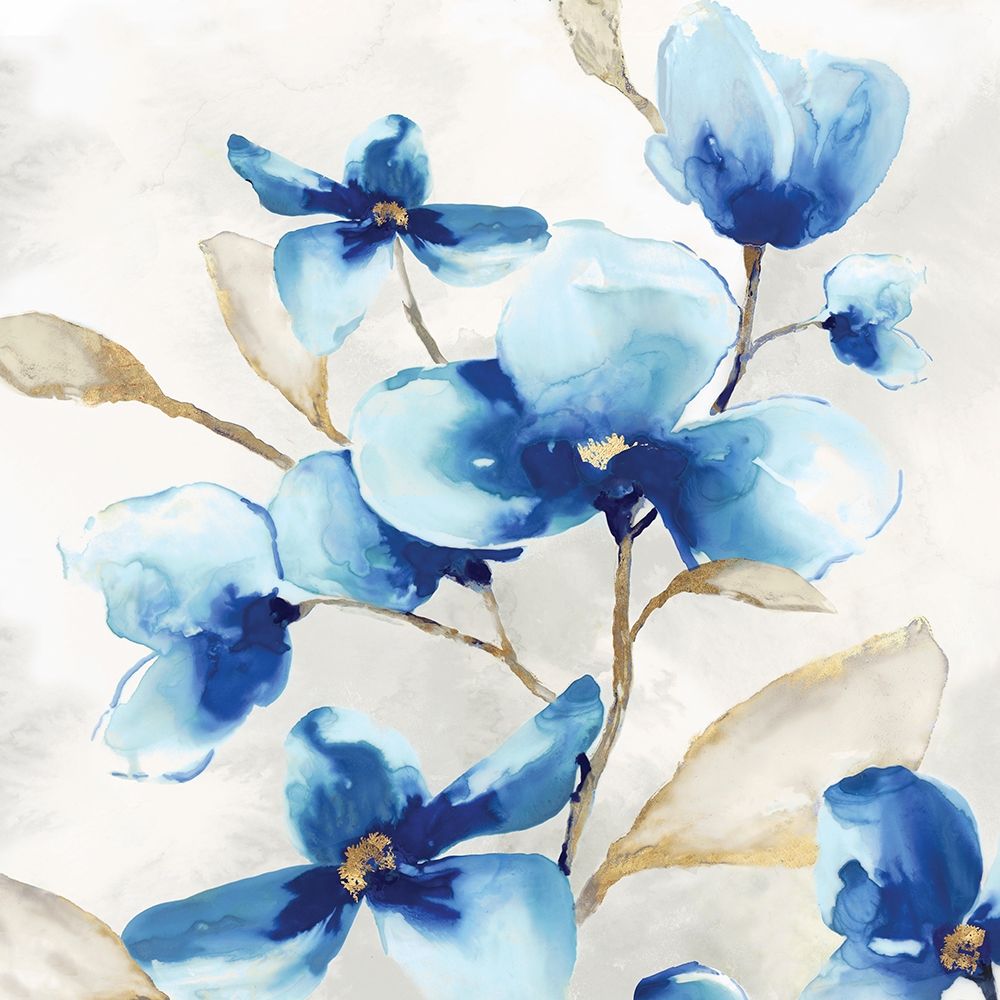 Blue Jardin I art print by Eva Watts for $57.95 CAD