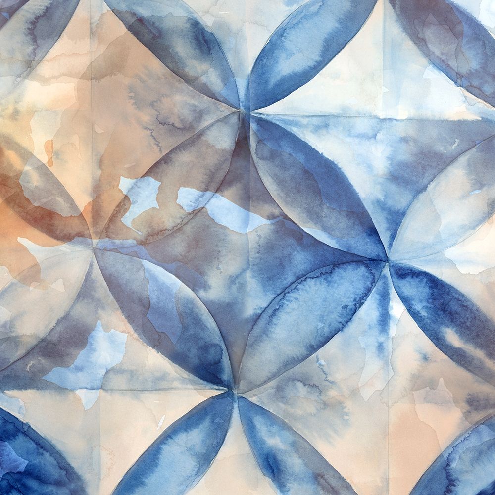 Indigo Rustic Tiles I art print by Eva Watts for $57.95 CAD
