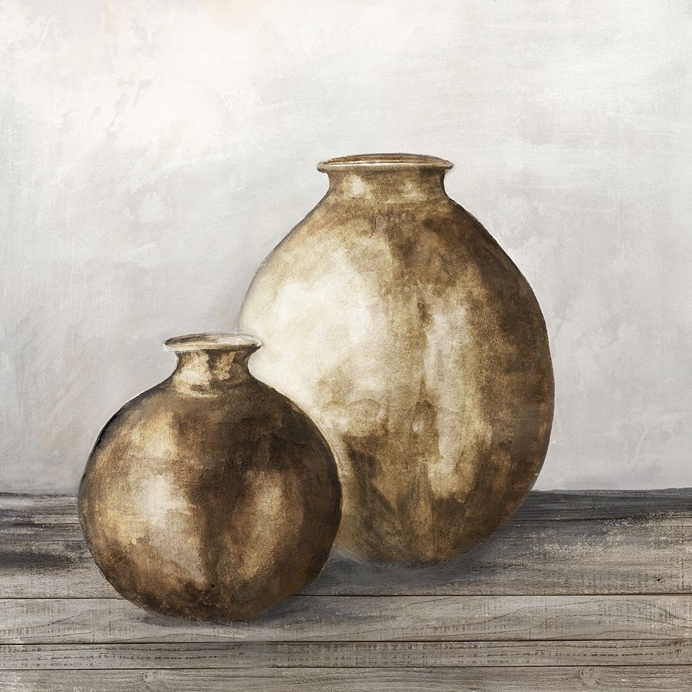 Golden Urnes I art print by Eva Watts for $57.95 CAD