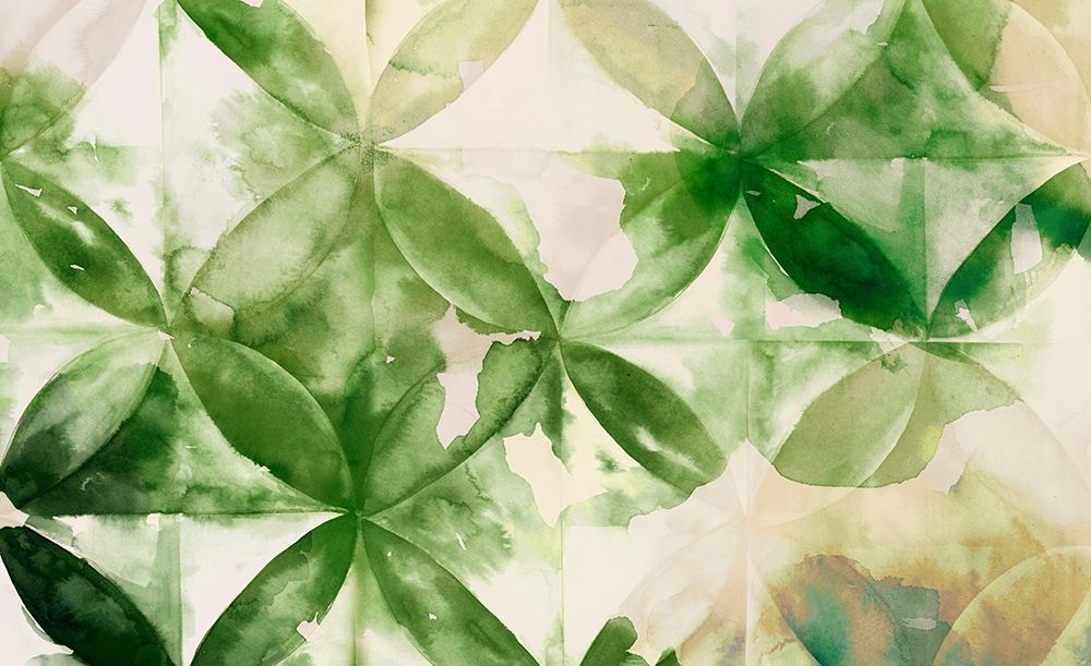 Dark Green Geometric art print by Eva Watts for $57.95 CAD