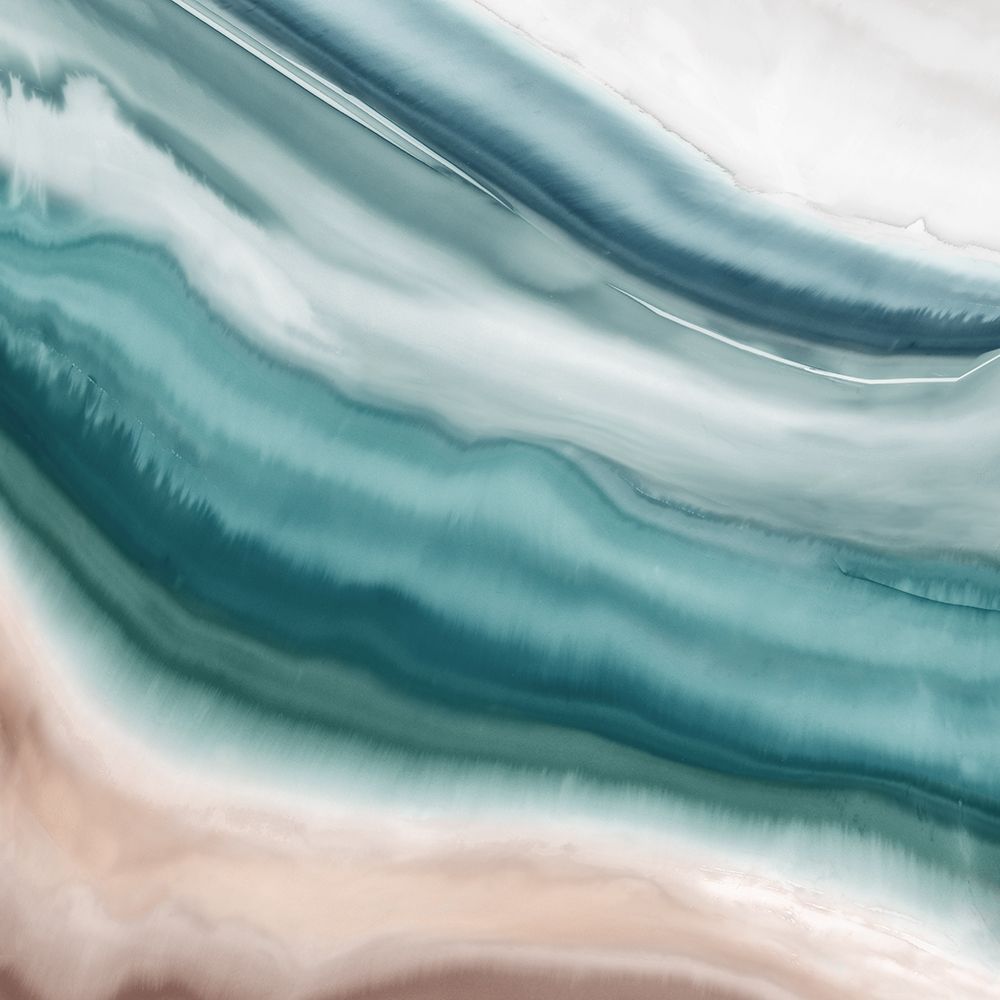 Agate Blue Waves II art print by Eva Watts for $57.95 CAD