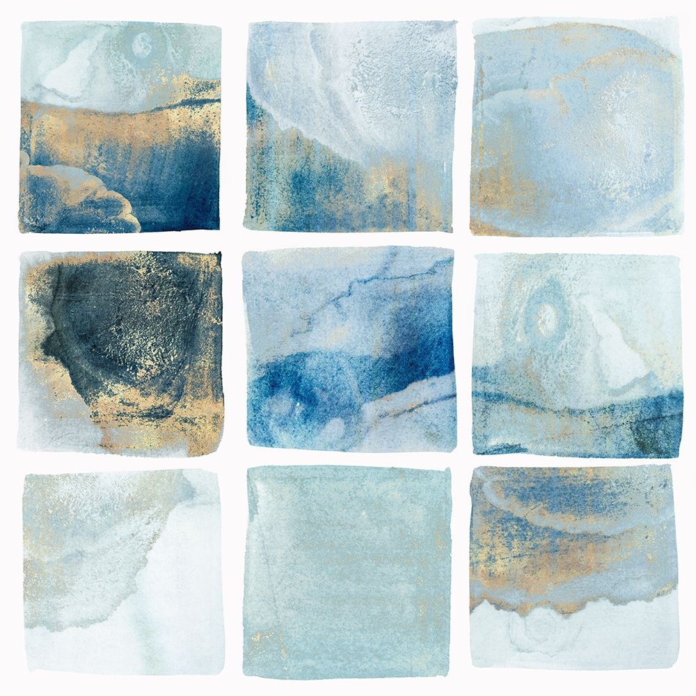 Indigo Squares I art print by Isabelle Z for $57.95 CAD