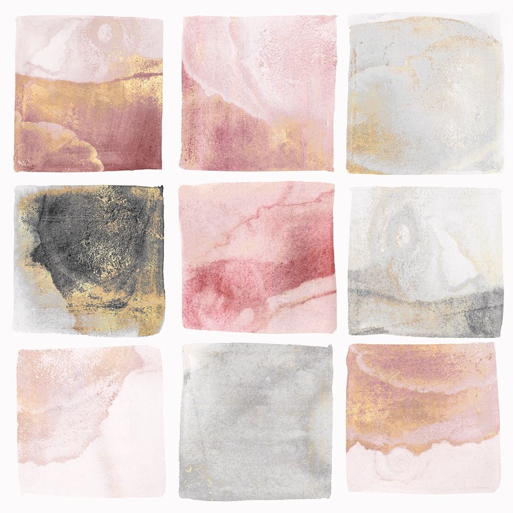 Blush Squares I art print by Isabelle Z for $57.95 CAD