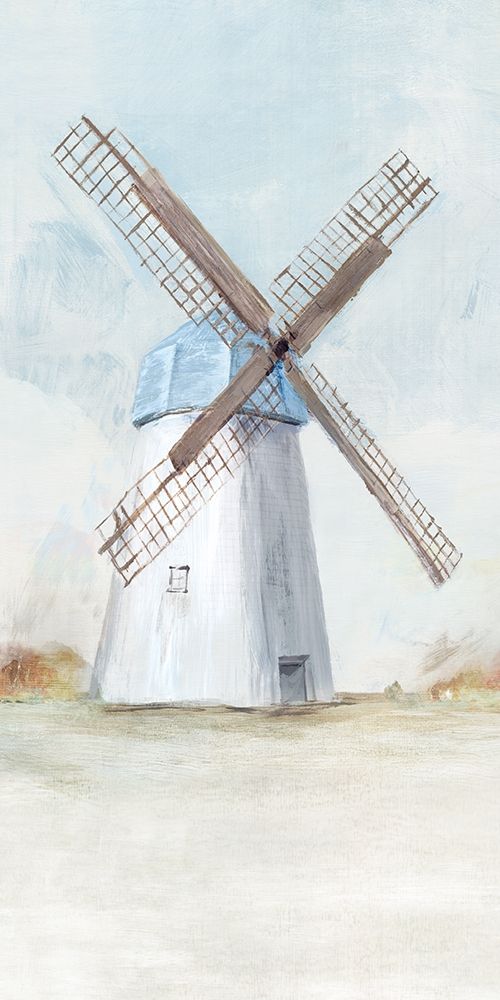 Blue Windmill I art print by Isabelle Z for $57.95 CAD