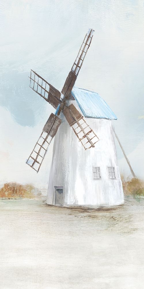 Blue Windmill II art print by Isabelle Z for $57.95 CAD