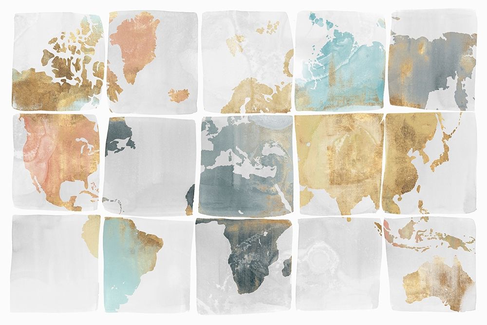 Tiled Map art print by Isabelle Z for $57.95 CAD
