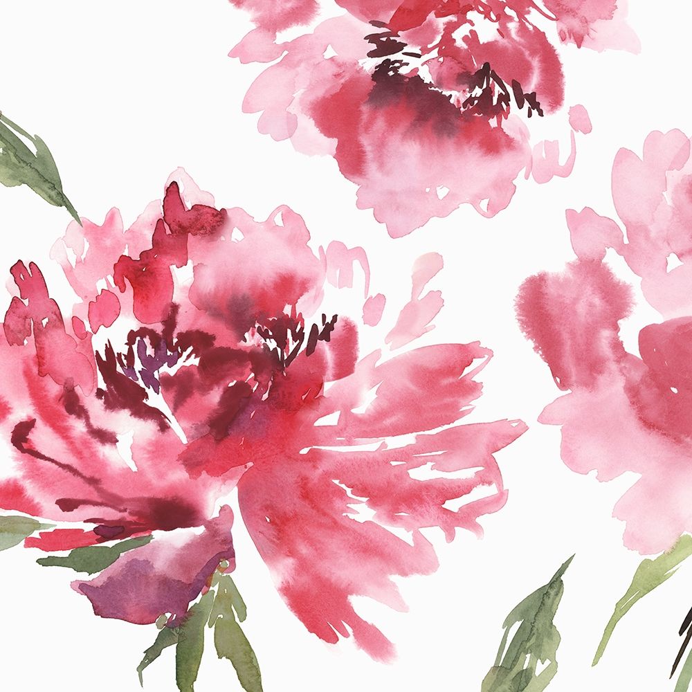 Crimson Blossoms II art print by Isabelle Z for $57.95 CAD