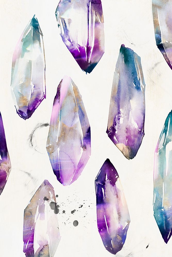 Purple Gemstones I art print by Isabelle Z for $57.95 CAD