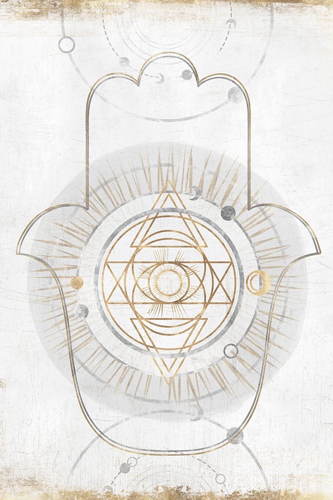 Gold Hamsa I art print by Isabelle Z for $57.95 CAD