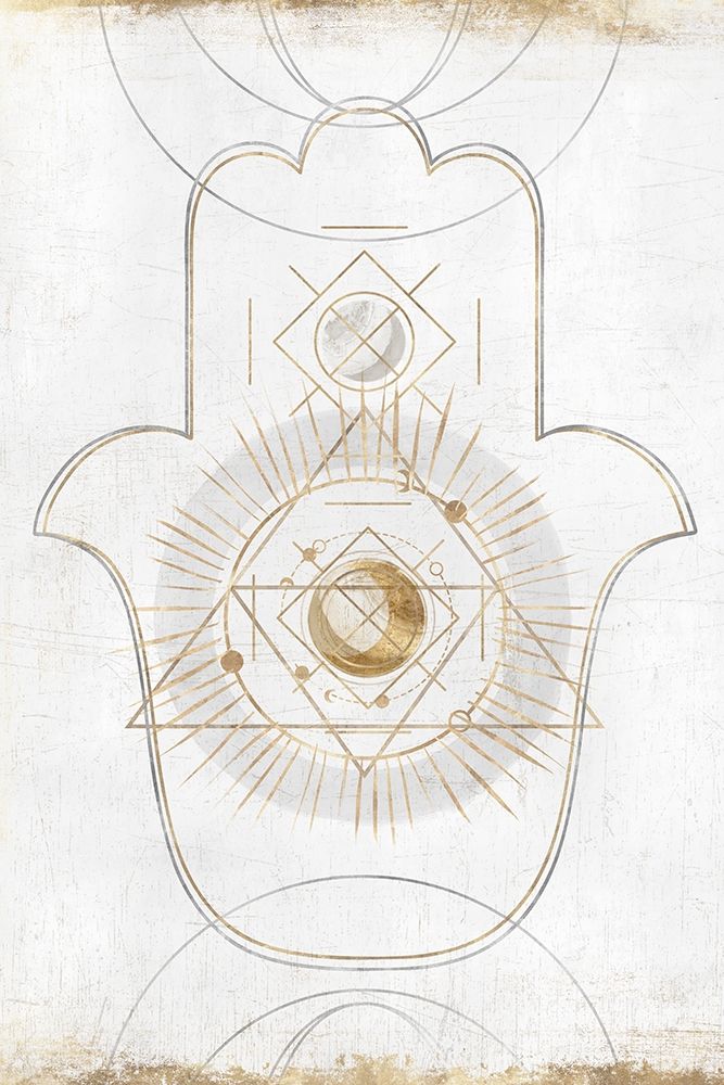 Gold Hamsa II art print by Isabelle Z for $57.95 CAD