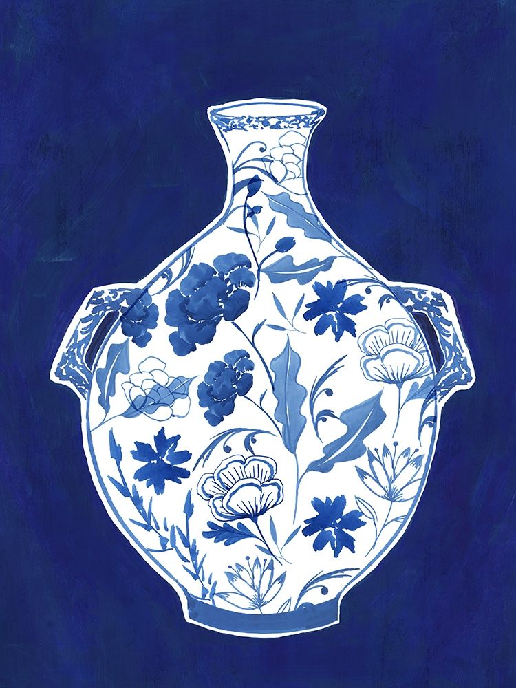 Indgio Porcelain Vase I art print by Isabelle Z for $57.95 CAD