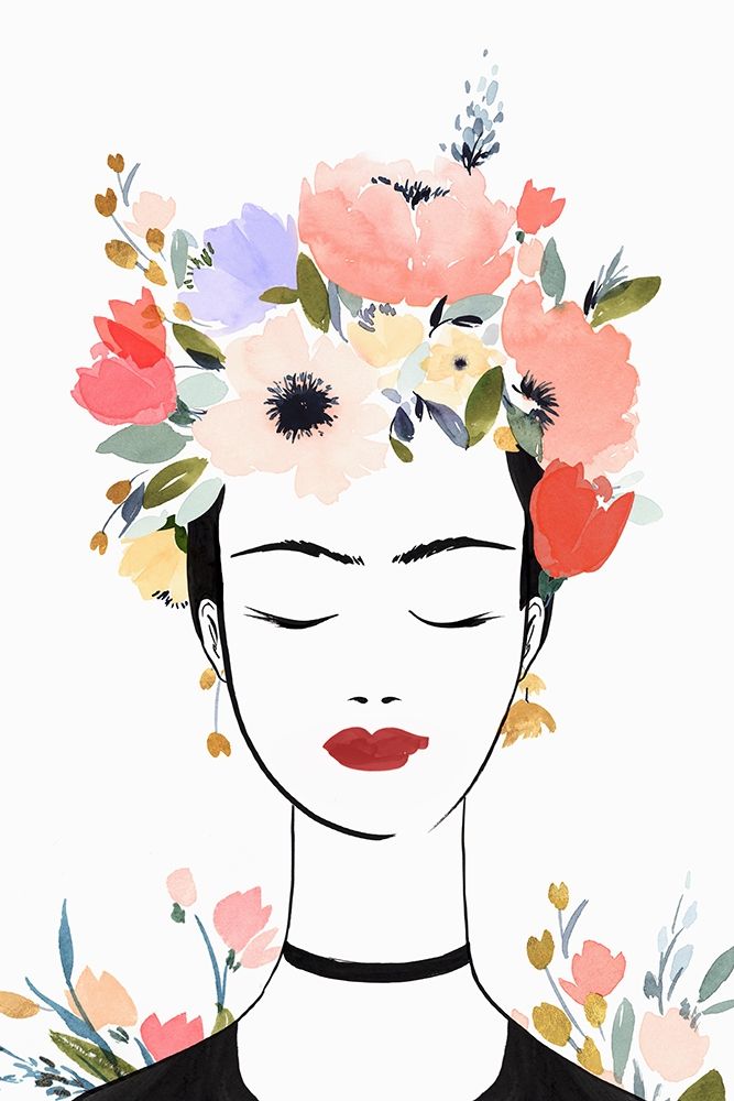 Flower Crown Frida I art print by Isabelle Z for $57.95 CAD