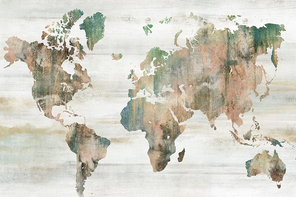 Map of the World art print by Isabelle Z for $57.95 CAD