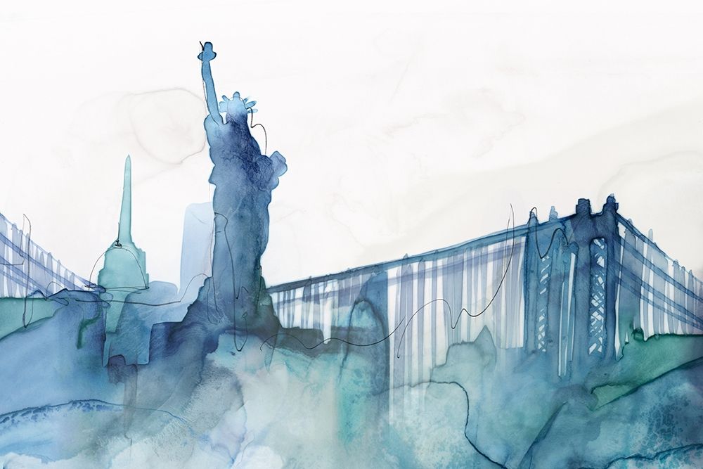 Ocean Blue New York art print by Isabelle Z for $57.95 CAD