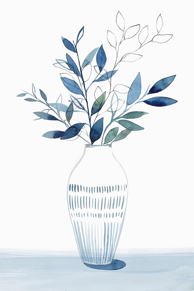 Indigo Bouquet II art print by Isabelle Z for $57.95 CAD