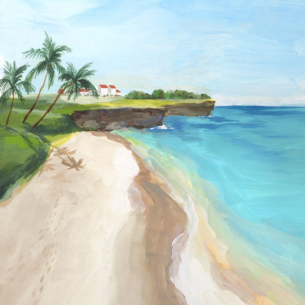 Summer Beach Walk art print by Isabelle Z for $57.95 CAD