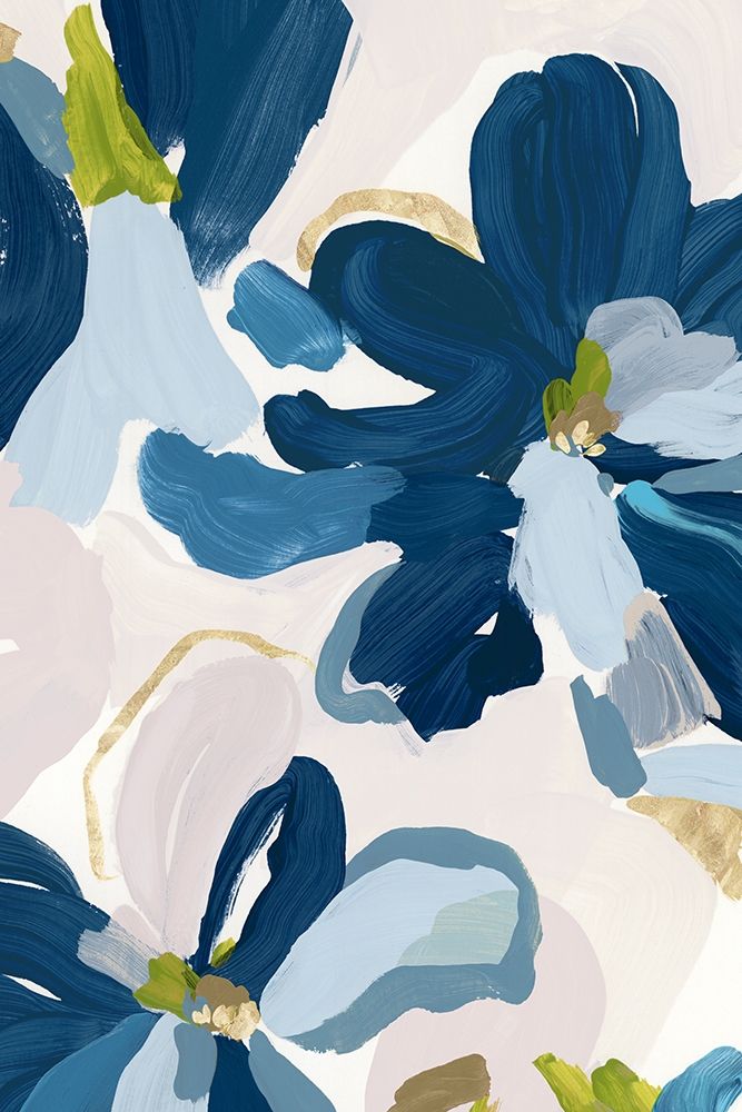 Cobalt Florals I art print by Isabelle Z for $57.95 CAD