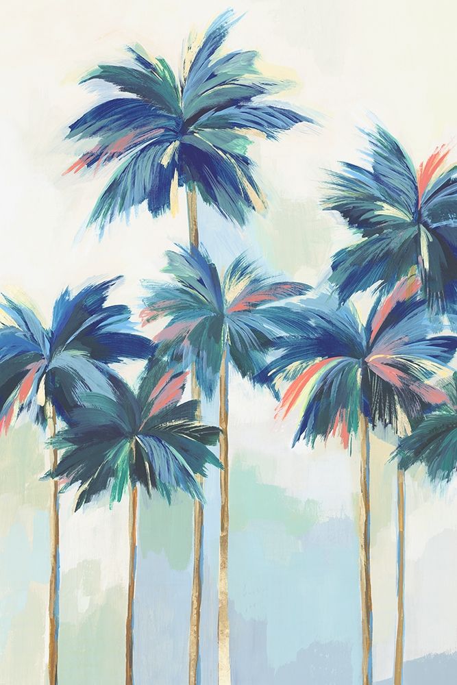 Sunset Teal Pams I art print by Isabelle Z for $57.95 CAD