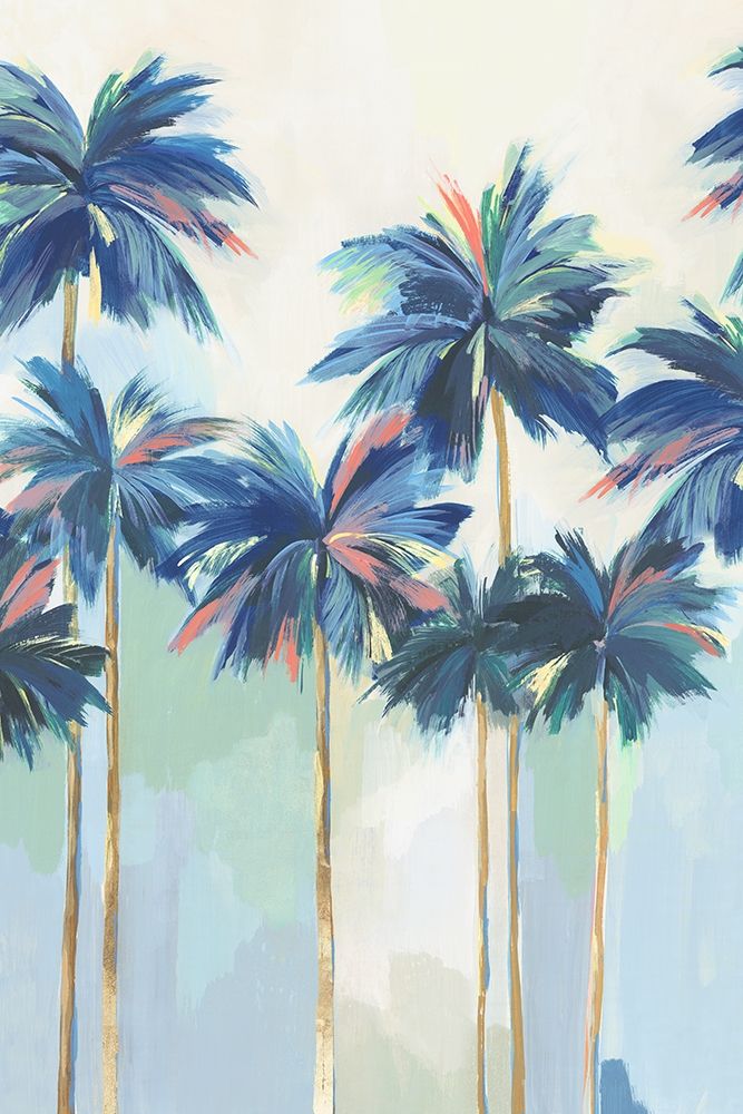 Sunset Teal Pams II art print by Isabelle Z for $57.95 CAD
