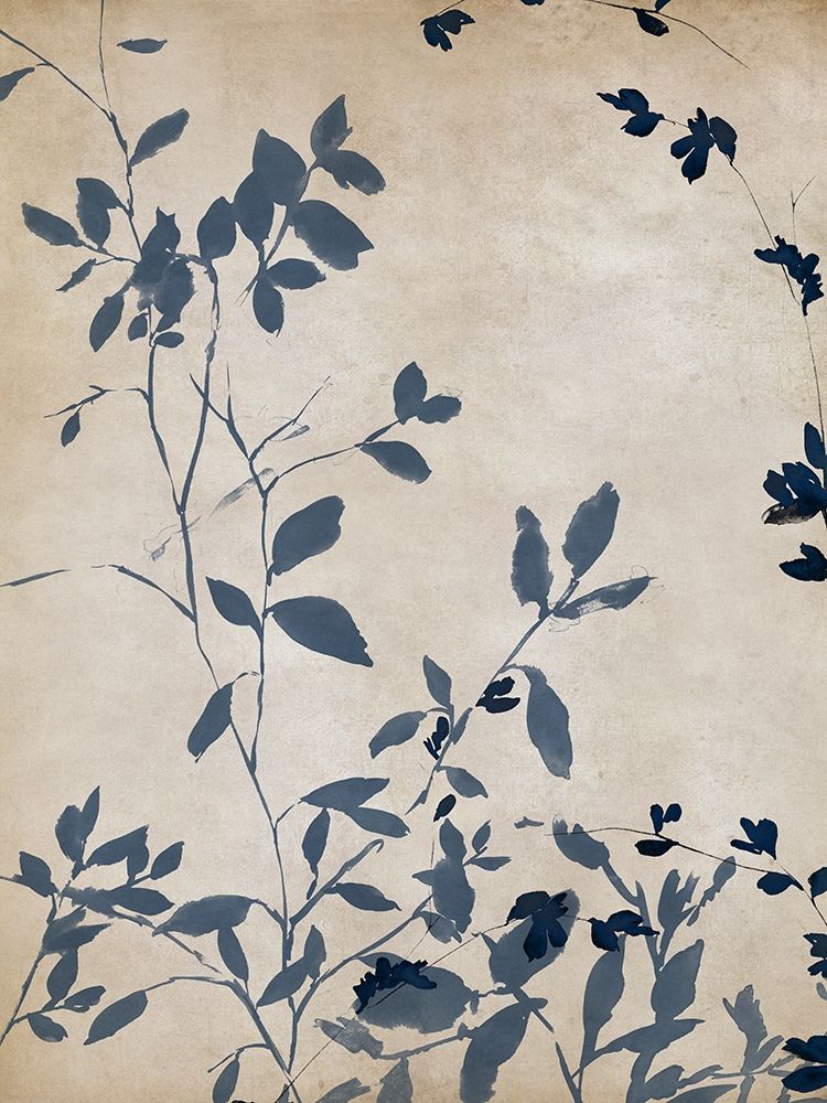 Indigo leaves Touch I art print by Isabelle Z for $57.95 CAD