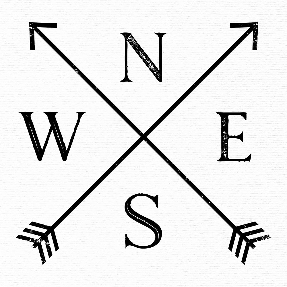 Compass Black on White art print by Nature Magick for $57.95 CAD