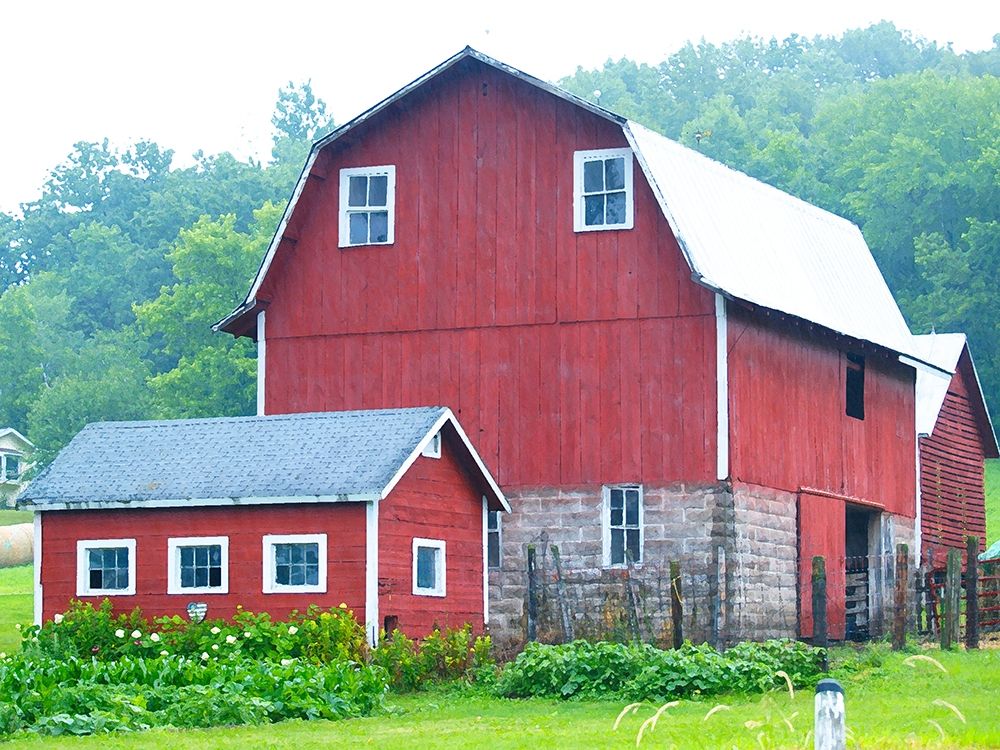 Spring Red Barn art print by Gerry Wilson for $57.95 CAD